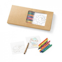KIT PARA COLORIR COM GIZ DE CERA