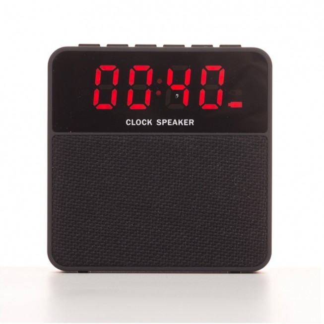02071 CAIXA DE SOM COM BLUETOOTH COM RELÓGIO DIGITAL