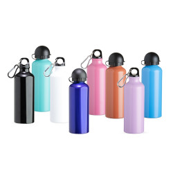 SQUEEZE ALUMINIO 500ML C/ BICO E MOSQUETÃO