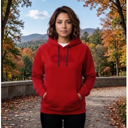 MOLETOM C/ CAPUZ FEMININO - PELÚCIA VERMELHO