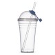 13866 COPO PLÁSTICO 480ML COM CANUDO