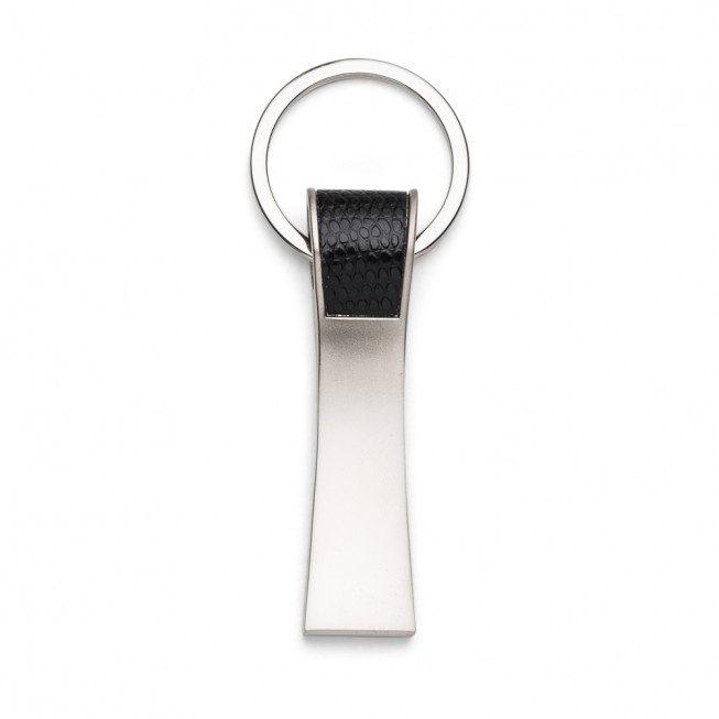 CHAVEIRO METAL COM COURO