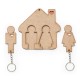 PORTA CHAVES CASINHA COM CHAVEIRO FORMATO CASAL
